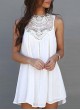   Sleeveless Lace Chiffon Dress